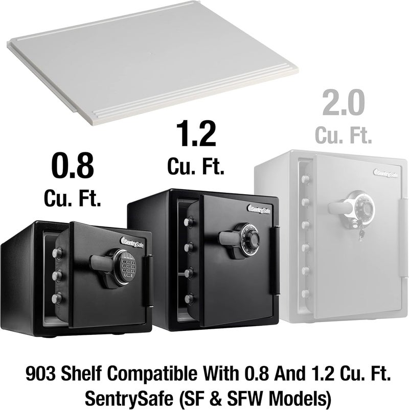 SentrySafe Shelf Insert for SFW082 and SFW123 Fireproof and Waterproof Safes, White Adjustable Safe Shelf Accessory for 0.8 and 1.2 Cubic Feet Safes, 903 - Image 5